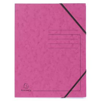 Exacompta Elasticated Folder A4 Pink Colorspan 355g be atvartų
