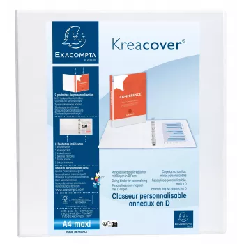 Exacompta pristatymo segtuvas A4 Maxi baltas 2 D-žiedai 8700232