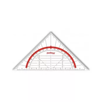 Maped Study 16 cm liniuotė trikampė - skaidrus polistirenas - 45°/45°/90° trikampis