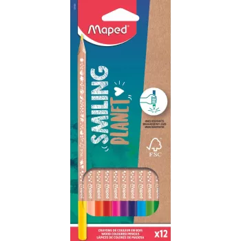MAPED 12 spalvotų pieštukų rinkinys, įvairių spalvų