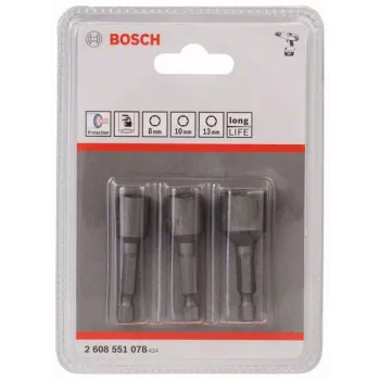 Bosch smūginių antgalių rinkinys 3 vnt. 50 mm 8 10 13 mm 2608551078