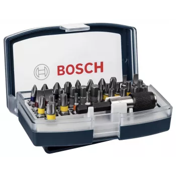 Bosch Screwdriver Bit Set 32 Pieces Torx, Phillips, Pozidriv, Hex, Slot, Torq-Set Length 25 mm