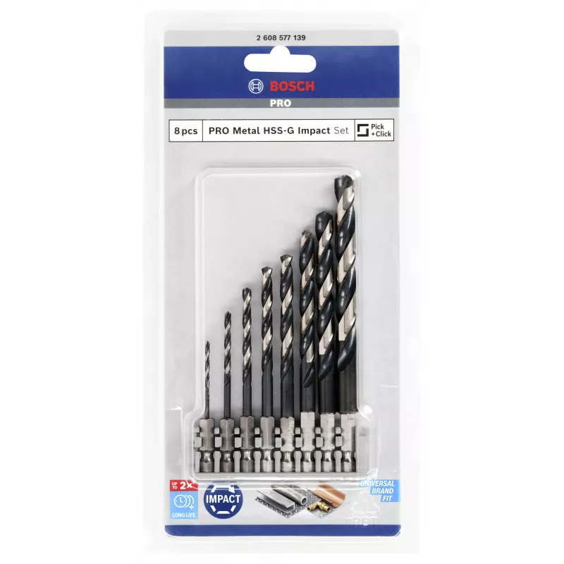 Bosch HSS Spiralbohrerset 2608577139 Impact Control 8-vnt. 2–10 mm