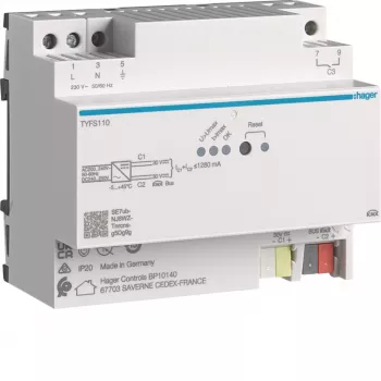 Hager TYFS110 KNX maitinimo blokas 2 išėjimai 1280 mA