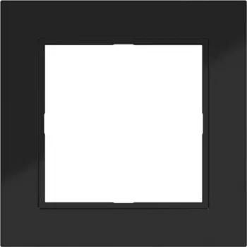 Hager WAD6100BG 1-Gang Cover Frame Night Black Glossy A.1 Series