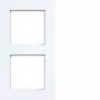 Hager A.8 2-Gang Cover Frame Light White Glossy WAD8200WG