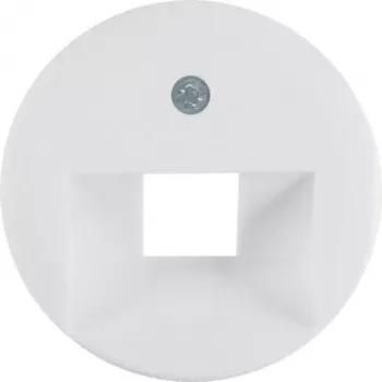 Hager Berker 1930/Glas Central Plate for UAE Socket, Polar White Glossy, 1-Gang (WTF4107WG)