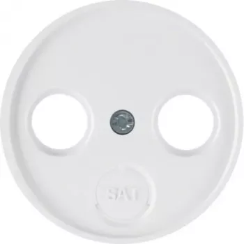 Hager WLF1068WG Antenos lizdo centrinė plokštelė 2 ir 3 skylutėms, poliarinė balta blizgi, System r.Classic