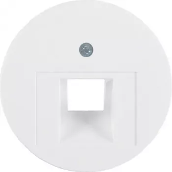 Hager WLF1007WG Centrinė plokštelė UAE lizdui, poliarinė balta, blizgi, System r.Classic