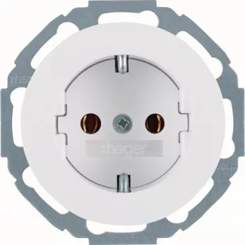 Hager WLS1100WG SCHUKO lizdas R.Classic Polar White Glossy