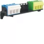 HAGER Gnybtų laikiklis su 2x14 PE/N gnybtais QuickConnect FZ381