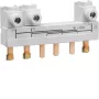 Hager HZC708 3-Polių Smeigtukinė Šyna 63-80A 10mm² 12 Modulių 210mm Pilka