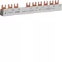 Hager KDN363J 3-Pole Phase Busbar with Fork Connection 10mm² 63A 10 Modules
