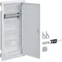 Hager Multimedia Volta VH48WWH Flush-Mounted 4-Row Distribution Board with Slotted Plastic Door