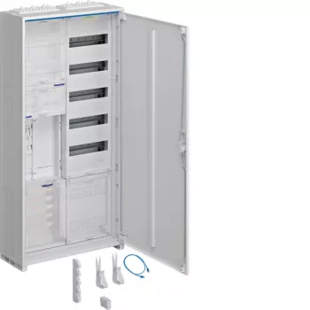 Hager ZB32ET215W1 Pilnas skaitiklių spintos komplektas 1 skaitiklio vieta BKE-I APZ 1100mm 2 laukai paviršinis montavimas IP31 RAL 9010