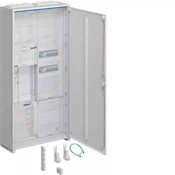HAGER pilnas skaitiklių spintos komplektas ZB32ET215W3 1ZP BKE-I APZ 1100 mm 2 laukai