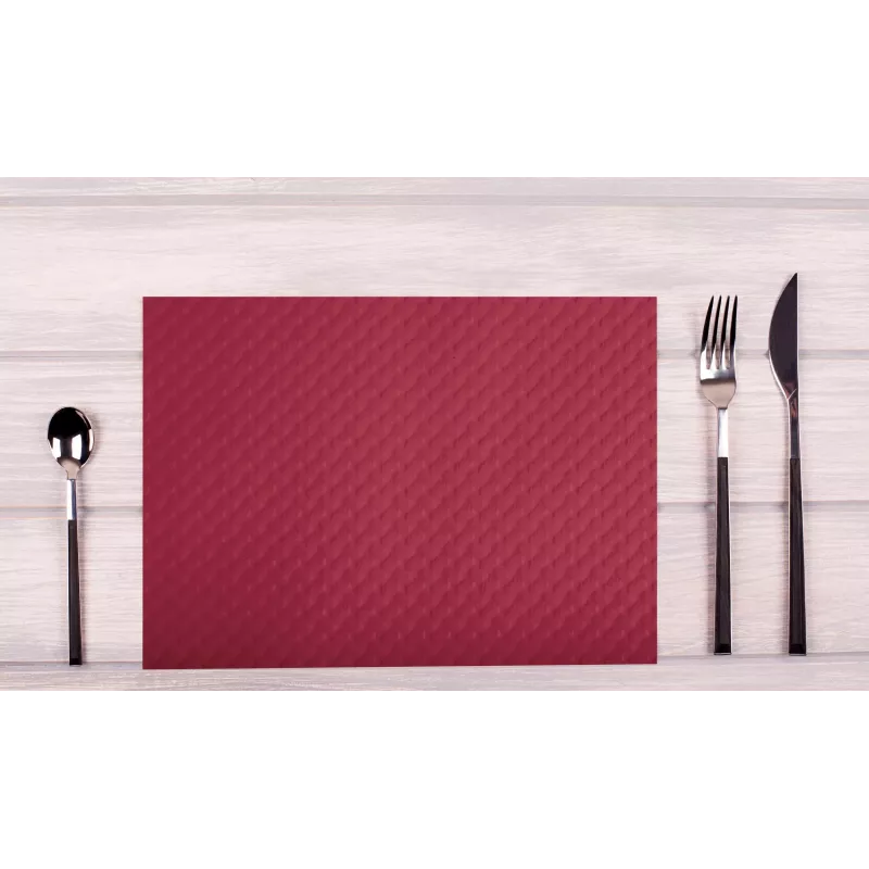PROnappe Disposable Placemat 400 x 300 mm Burgundy Red Embossed Slightly Satinized