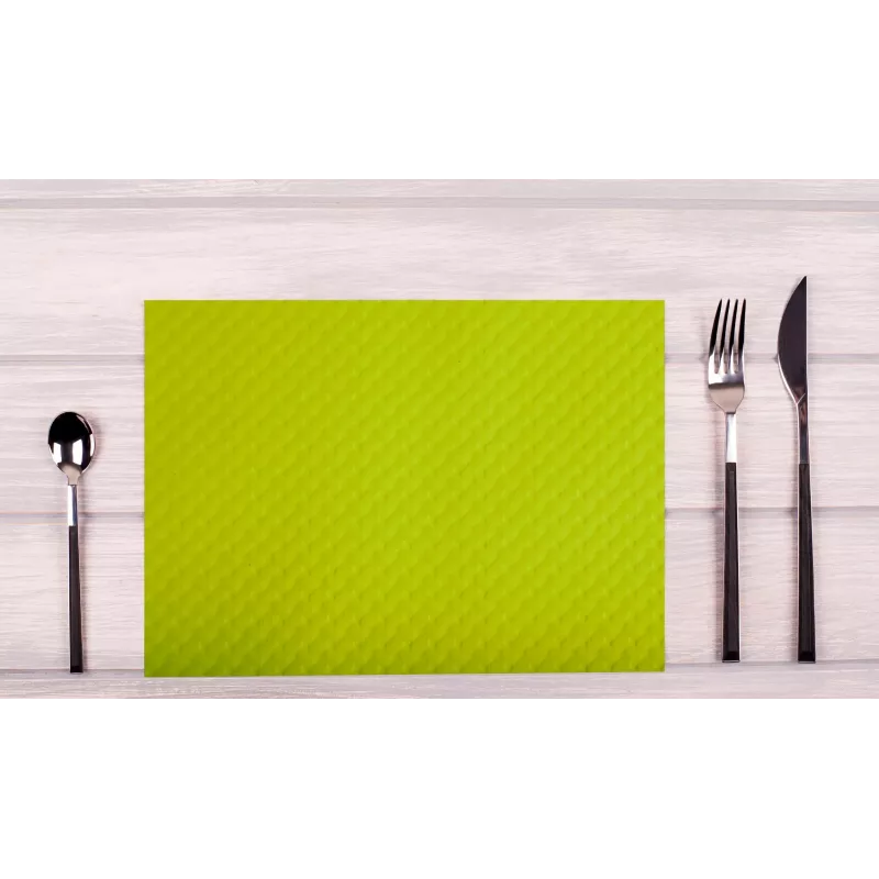 PROnappe Disposable Placemat 400 x 300 mm Kiwi Green Embossed Lightly Satinized Paper