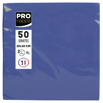 PROnappe Servetės Tamsiai Mėlynos 2-Sluoksnės 20.0 x 20,0 cm 50 vnt.