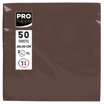 PROnappe servetės rudos 2-sluoksnių 20,0 x 20,0 cm 50 vnt.