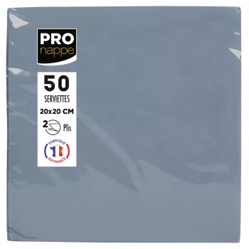 PROnappe stalo servetėlės pilkos 2 sluoksnių 20,0 x 20,0 cm 50 vnt.