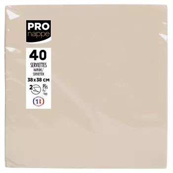 PROnappe Servetės Cream 2-Ply 19,0 x 19,0 cm 40 vnt.