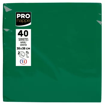 PROnappe servetės pušų žalia 2 sluoksnių 19,0 x 19,0 cm 40 vnt. pakuotė