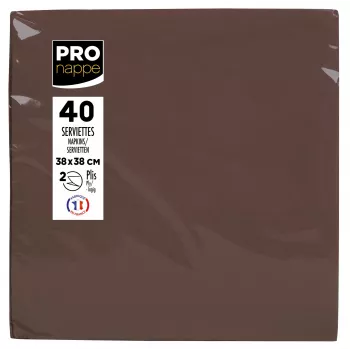 PROnappe servetės Brown 2 sluoksnių 19,0 x 19,0 cm 40 vnt.