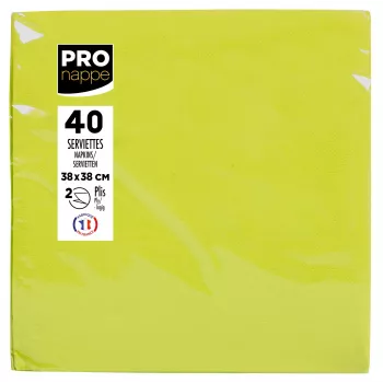 PROnappe Servetės Kiwigreen 2 sluoksnių 19,0 x 19,0 cm 40 vnt.