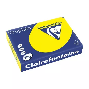 Clairefontaine Trophee Intensiv kopijavimo popierius A4 80g 500 lapų kanarinės geltonos spalvos