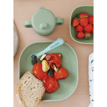 Beaba Silicone Suction Plate Sage Green