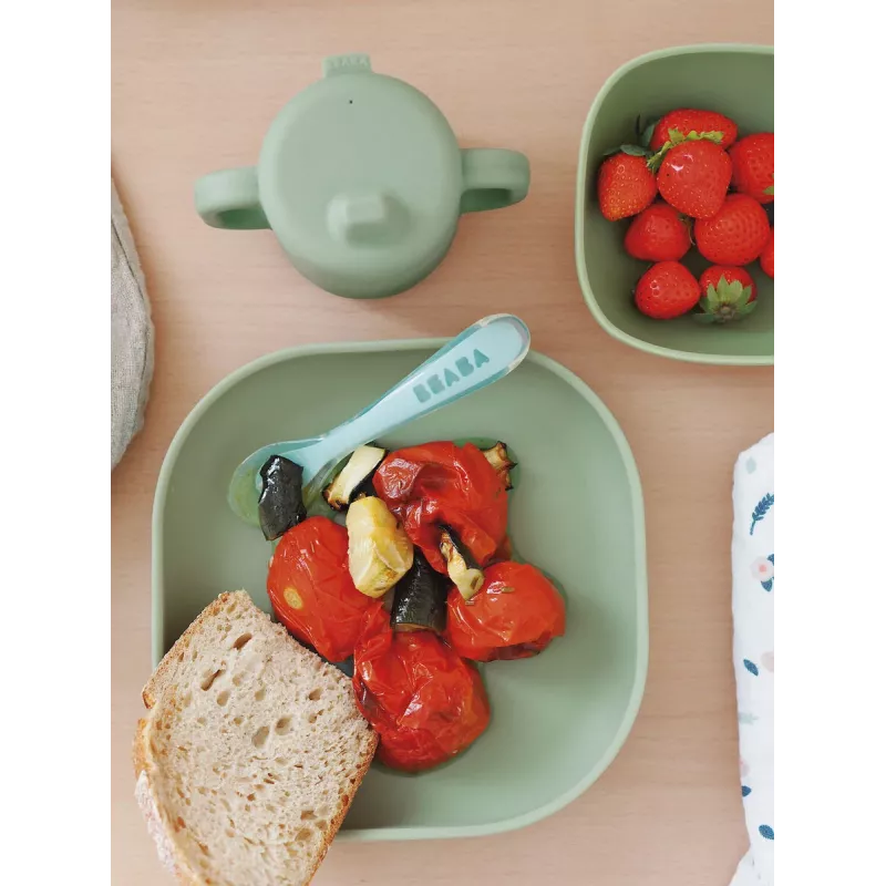 Beaba Silicone Suction Plate Sage Green
