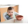 Beaba 2 vienetų silikoniniai pirmieji šaukšteliai-dantukų dildymo priemonės Praline/Clay