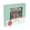 Beaba First Meals 3-in-1 dovanų rinkinys (lėkštė, stalo įrankių rinkinys, seilinukas) Savannah Bloom