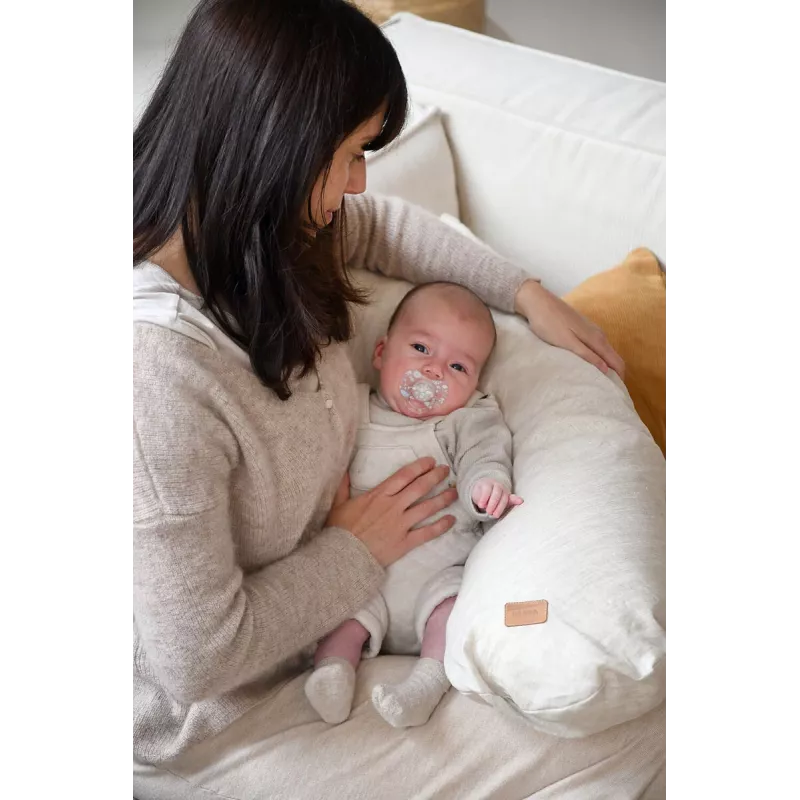 Beaba Big Flopsy nėštumo ir maitinimo pagalvė Linen Natural