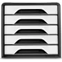 CEP Office Solution Smoove Drawer Unit Black/White A4 su 5 stalčiais