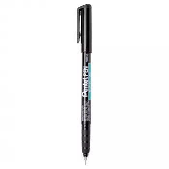 Pentel NMF50 Permanent Marker Superfine Tip 0,3mm Line Black Pack 12