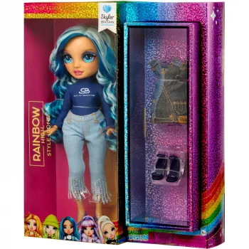 MGA Rainbow High Skyler Bradshaw mados lėlė su 2 aprangos komplektais ir aksesuarais