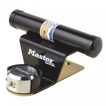 Master Lock 1488EURDAT Juodas grūdinto plieno garažo durų skląstis