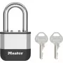 Master Lock Elite 52mm tvirtas žalvarinis spyna su 38mm grūdinto plieno kilpa, 5 kaiščių cilindru, skirtingais raktais, 2 raktai