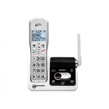 Geemarc AmpliDECT 595 ULE belaidis telefonas su sekretore, baltas