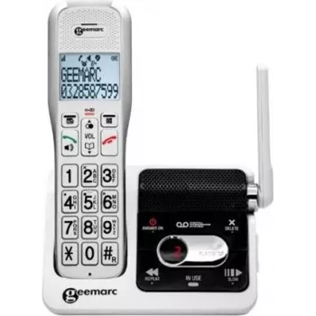 Geemarc AmpliDECT 595 ULE belaidis telefonas su sekretore, baltas