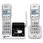 Geemarc AMPLIDECT 595-2 U.L.E Duo belaidis telefonas su 2 rageliais – bazinė stotis – įkrovimo stotelė