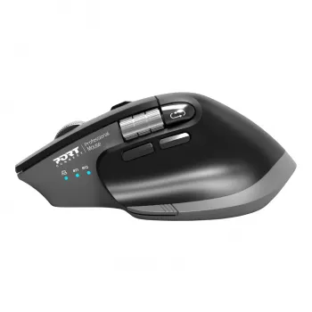 PORT Designs PORT Connect Professional ULTIMATE belaidė įkraunama pelė – optinė, 6 mygtukai, 2,4 GHz, Bluetooth, USB imtuvas