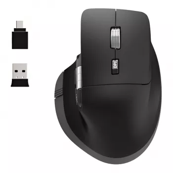 PORT Designs PORT Connect Professional ULTIMATE belaidė įkraunama pelė – optinė, 6 mygtukai, 2,4 GHz, Bluetooth, USB imtuvas