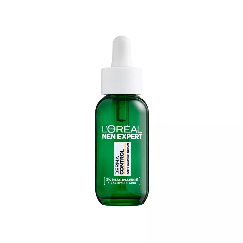 L'Oreal Men Expert Derma Control serumas nuo odos netobulumų su niacinamidu 30 ml