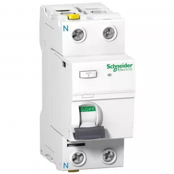 Schneider Electric A9Z21240 Acti9 iID liekamosios srovės grandinės pertraukiklis (RCCB) 2P 40A 30mA A tipas 220-240V AC IP20 baltas