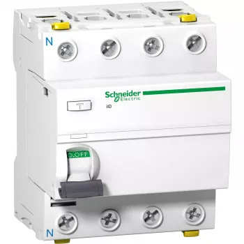 APC Schneider Electric A9Z21463 Liekamosios srovės grandinės pertraukiklis RCCB Type A 4P 63A 30mA 380-415V AC IP20