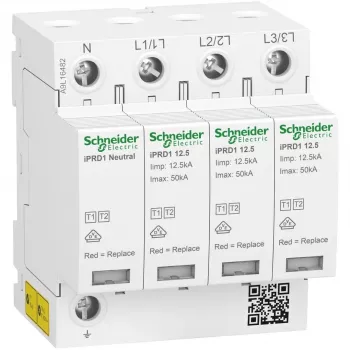 Schneider Electric Type 1+2 Surge Protection Device A9L16482 3P+N 20kA 40kA
