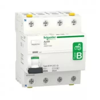 Schneider Electric A9Z51440 A tipo B-EV liekamosios srovės įtaisas 4P 40A, skirtas elektromobilių įkrovimo stotelėms